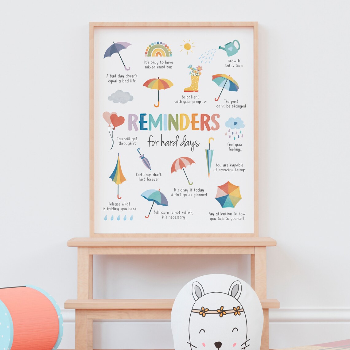 Reminders For Hard Days Therapy Office Art Print - Image 5