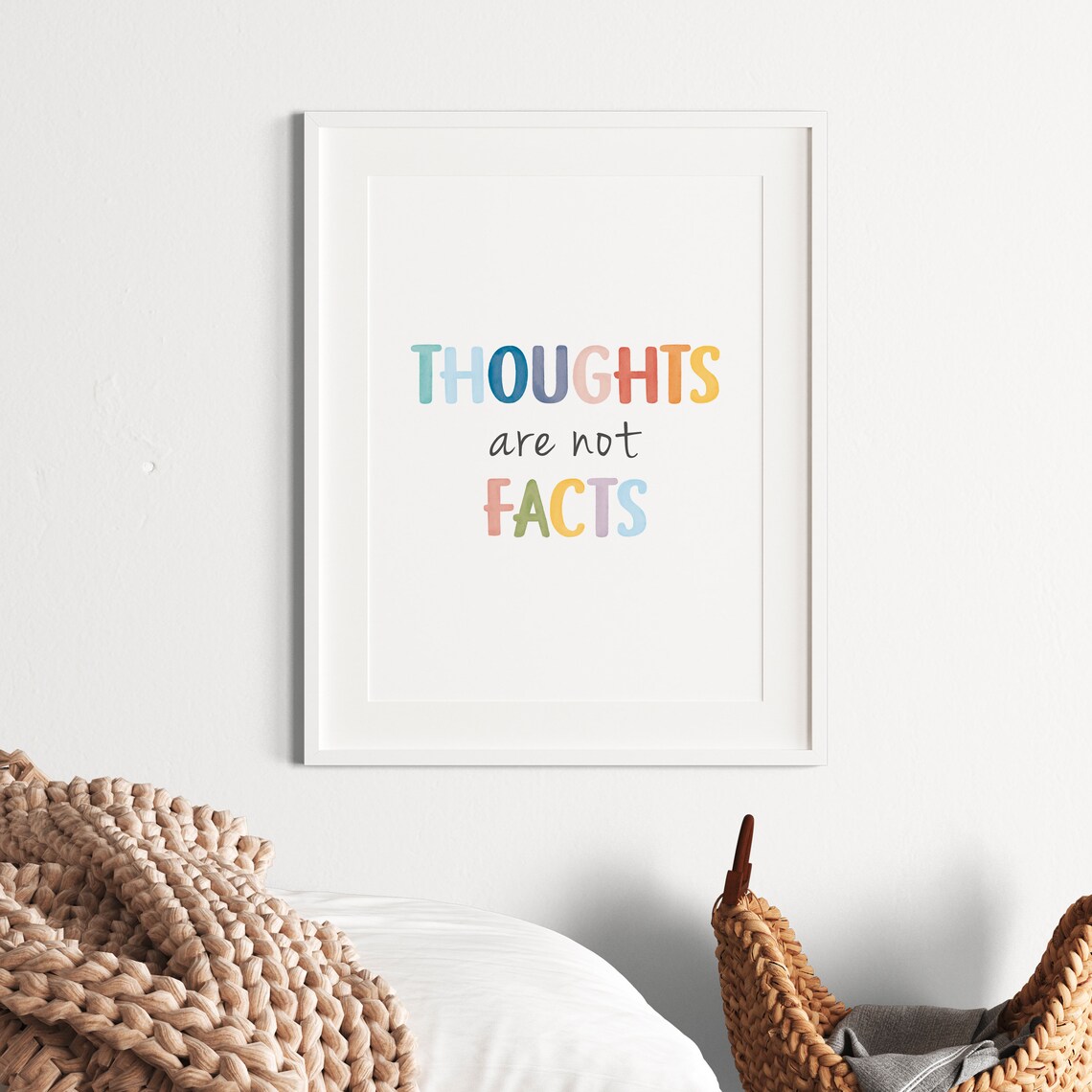 Thoughts Are Not Facts Poster, Positive Mindset Print - Image 5