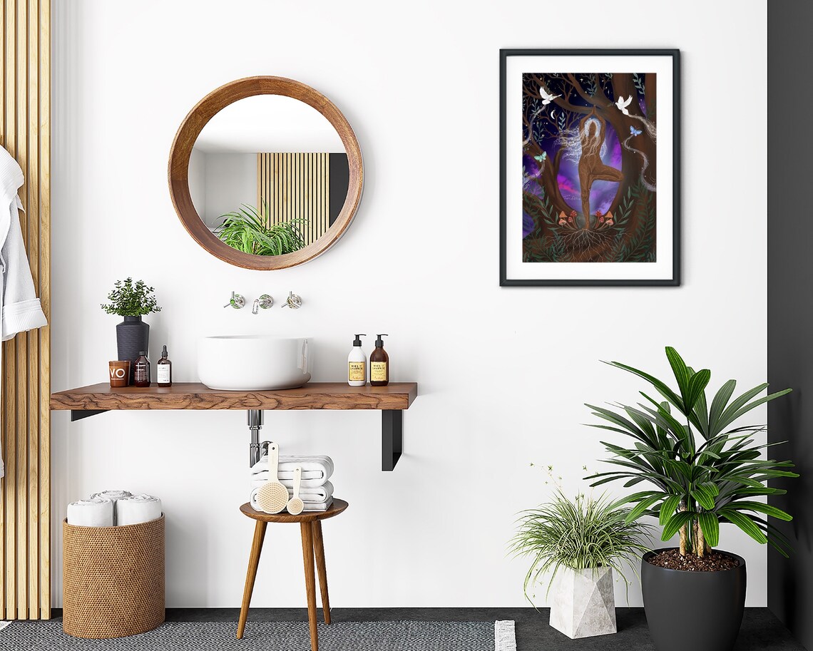 Peace Tree Spiritual Nature Illustration Art Print - Image 2