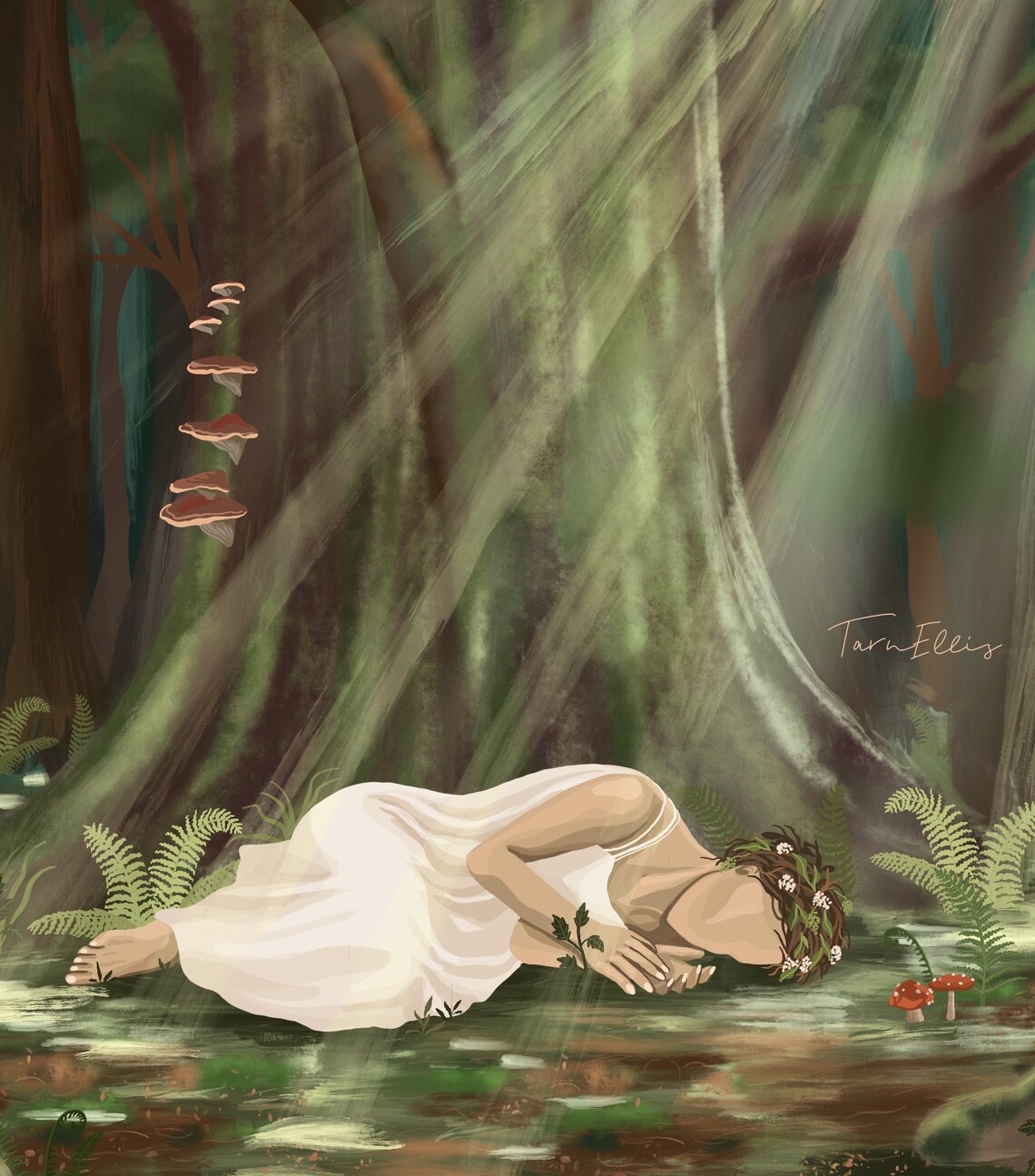 Forest Bathing Spiritual Illustration Art Print - Image 3