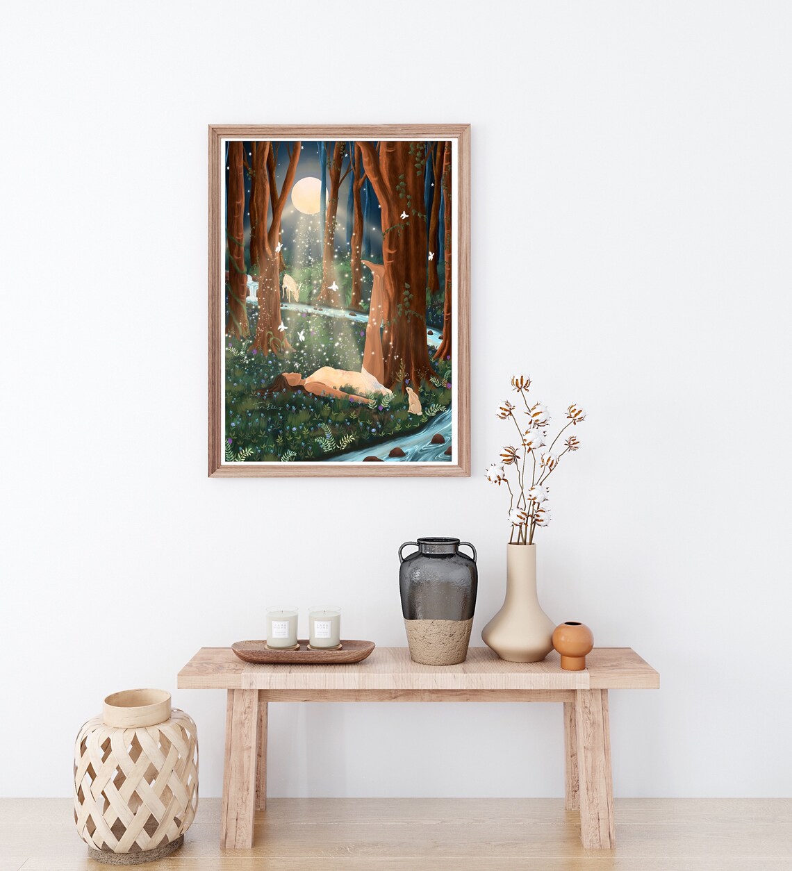 Woodland Magic Art Print, Magical Yoga Meditation - Image 2