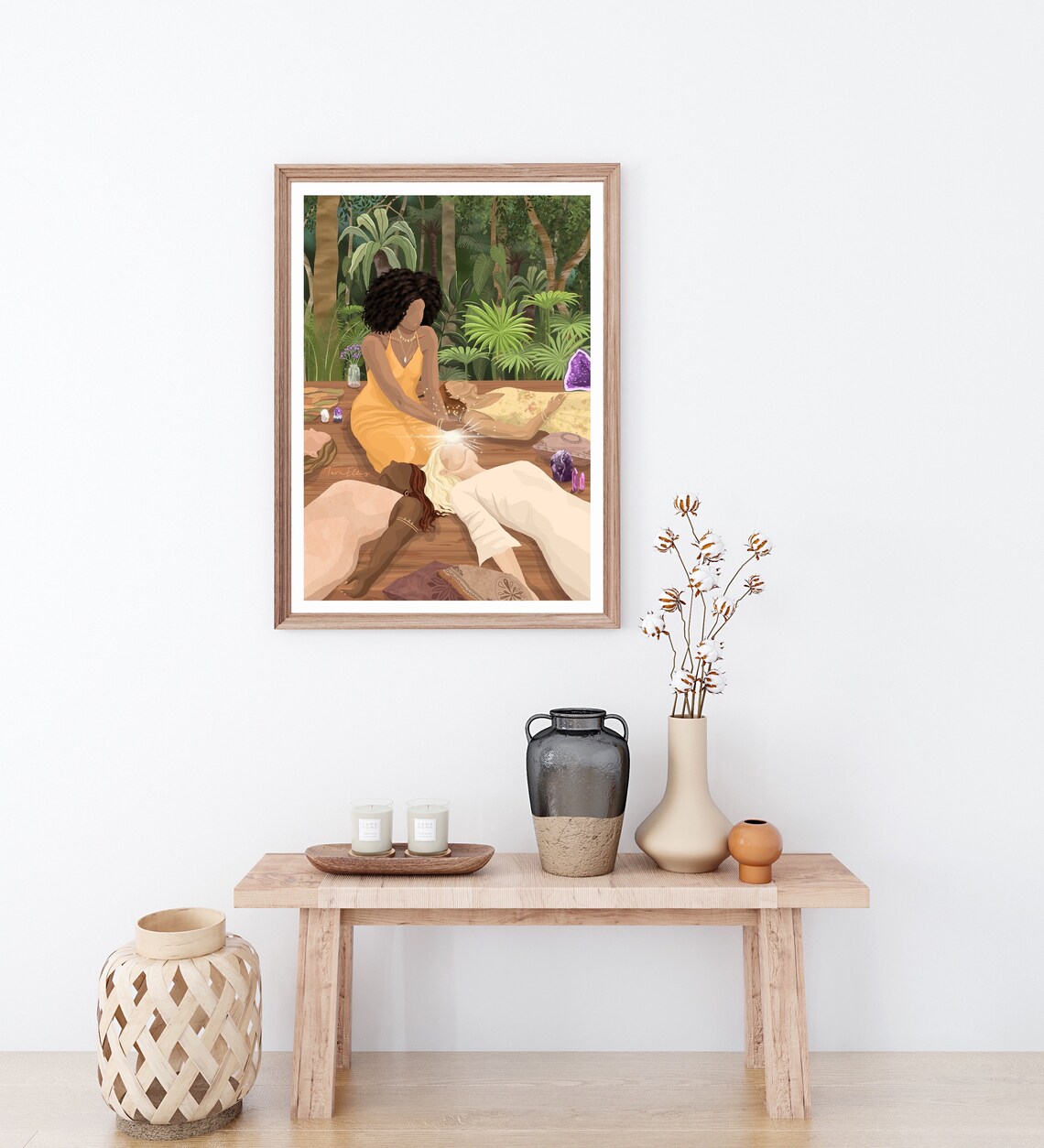 Reiki Healer Fine Art Print, Spiritual Wellness Decor - Image 2