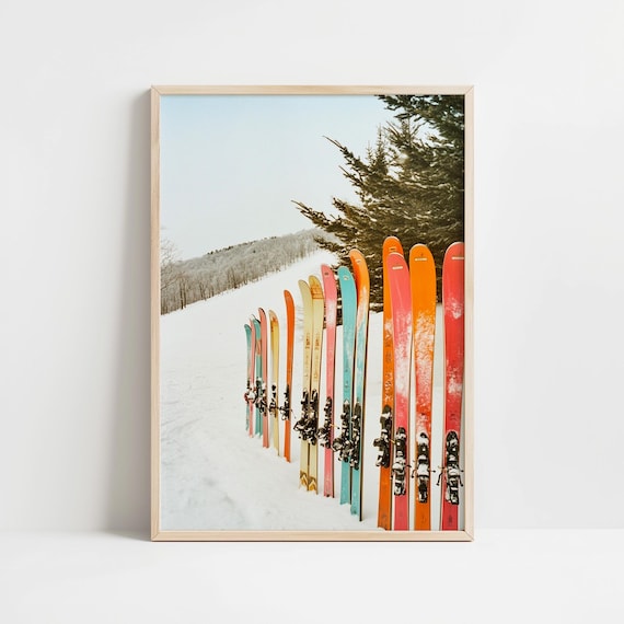 Vintage Ski Slopes Photography Art Print