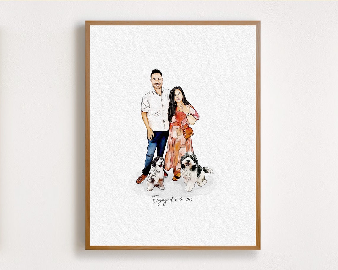 Thomas and Daddy Piggyback Ride Watercolor Father Son Memory Poster - Image 2