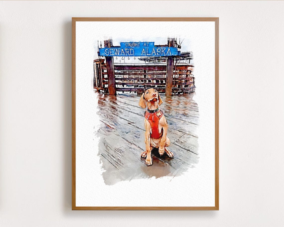 Custom Watercolor Pet Portrait From Photo Personalized Dog Portrait Owner And Pet Painting From Photo Pet Memorial Gift Dog Bereavement - Image 6