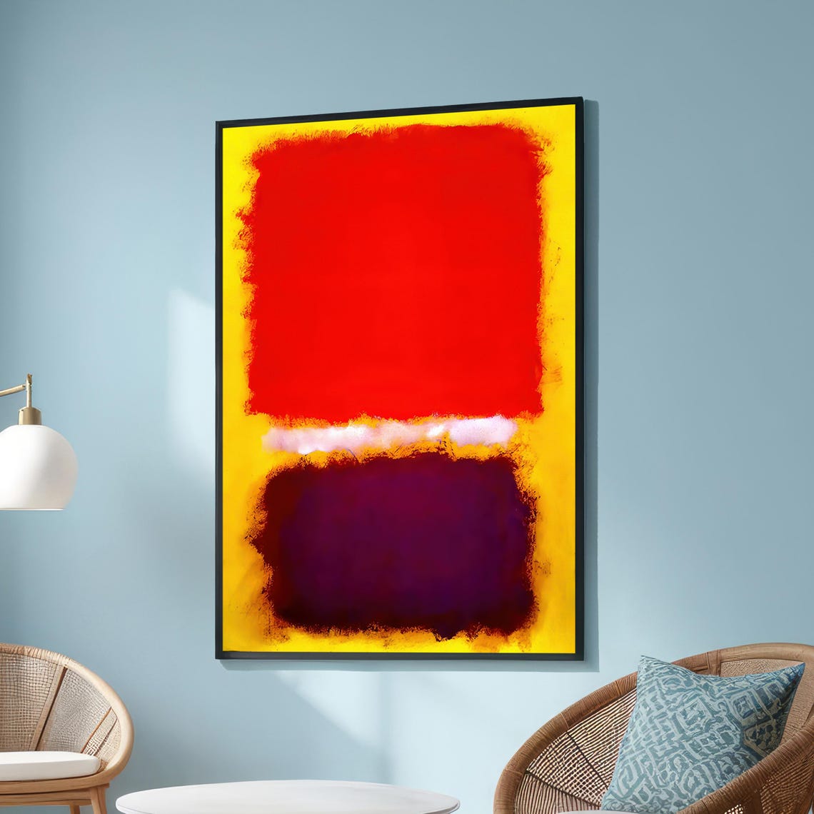 Mark Rothko Inspired Red Purple Yellow Color Field Abstract Poster