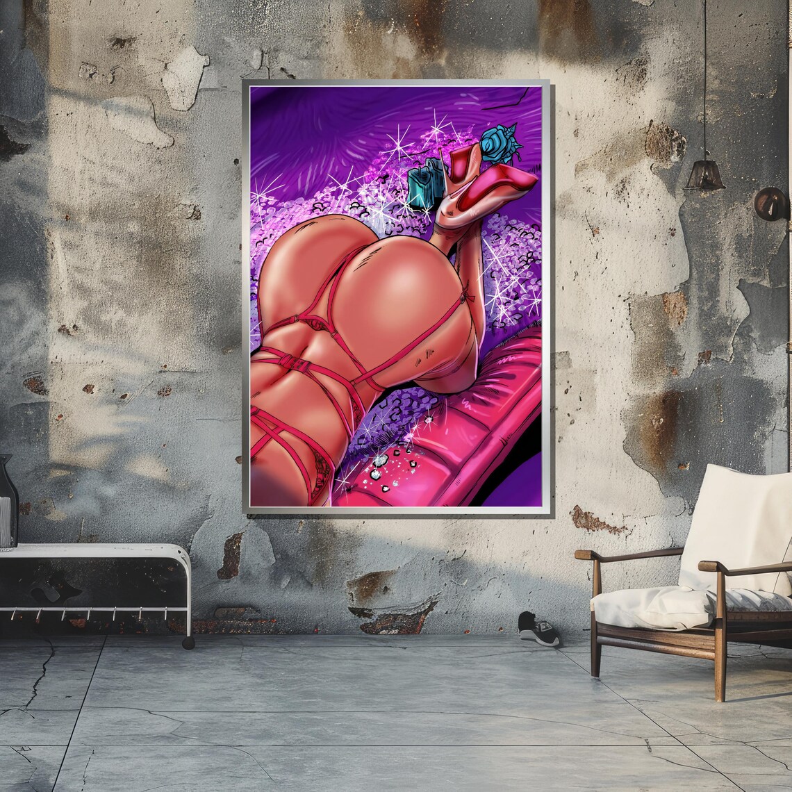 Luxury Erotic Pop Art Sensual Female Figure - Image 4