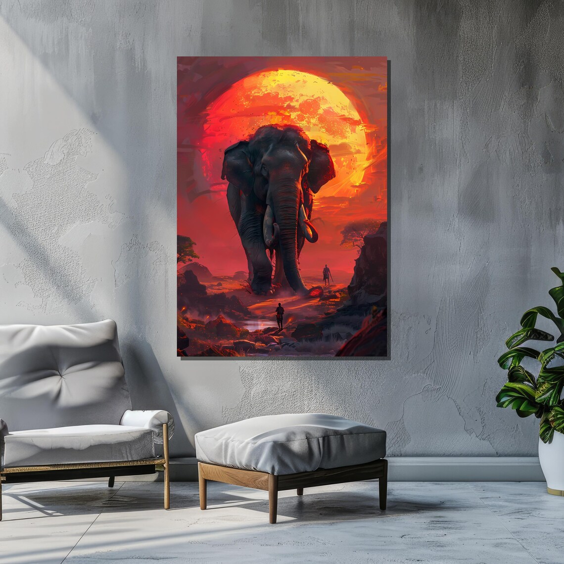 Epic Elephant Fantasy Art Print, Surreal Wildlife - Image 6