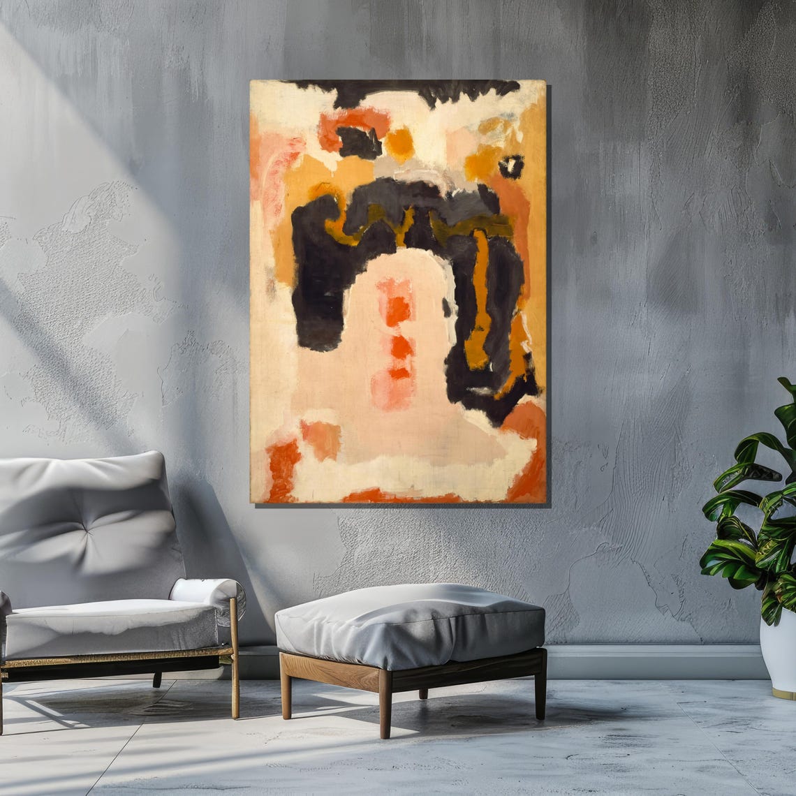 Mark Rothko Style Black Arch Abstract Expressionist Bold Canvas Poster