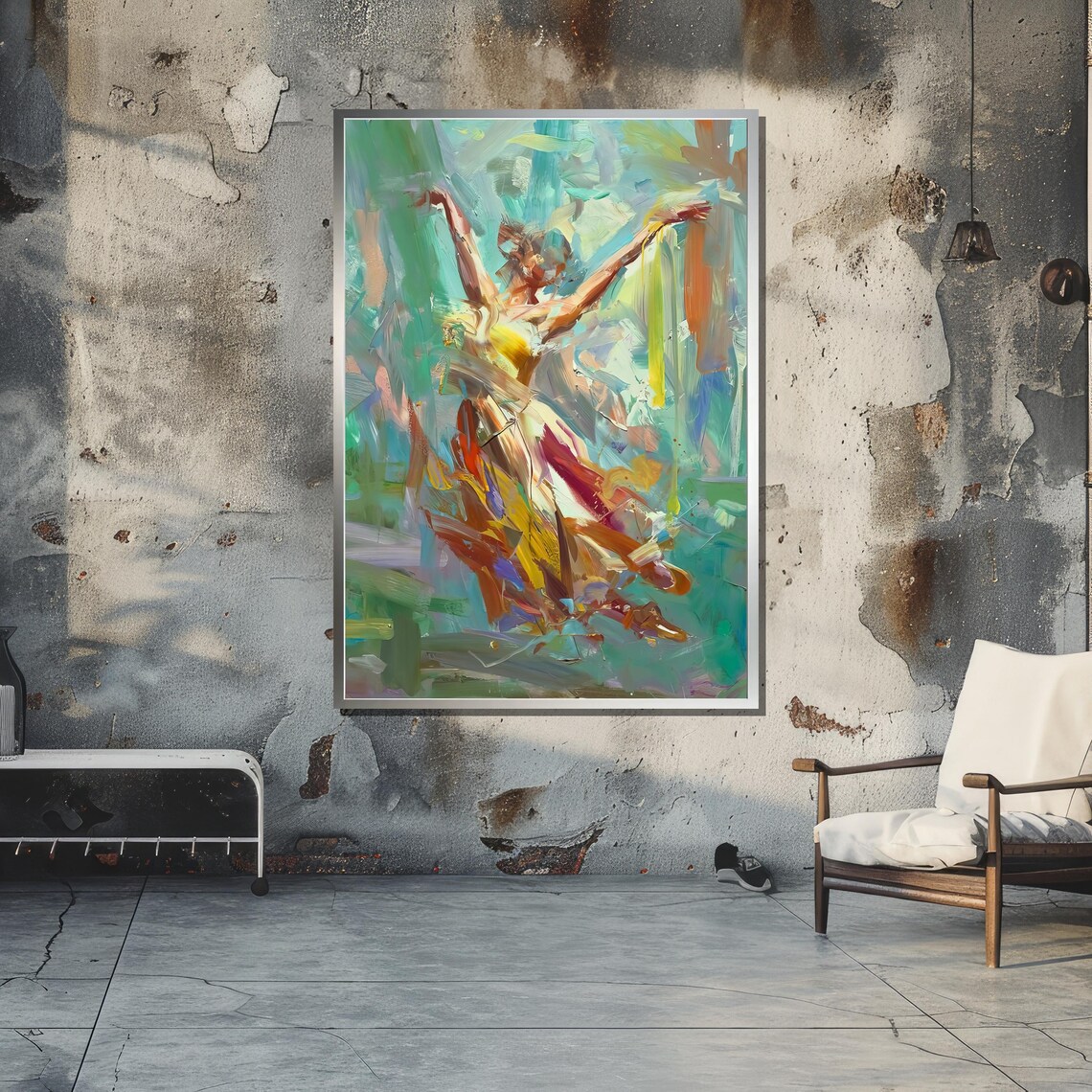Abstract Dancer In Uplifting Motion, Expressionist Art - Image 4