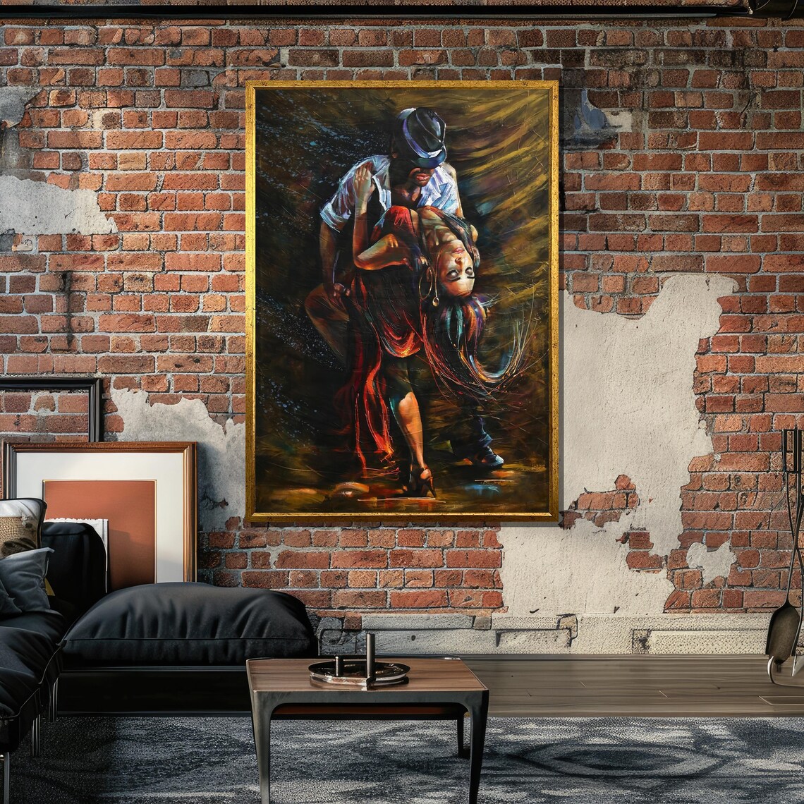 Passionate Dance Couple Art Print, Expressionistic Decor - Image 6
