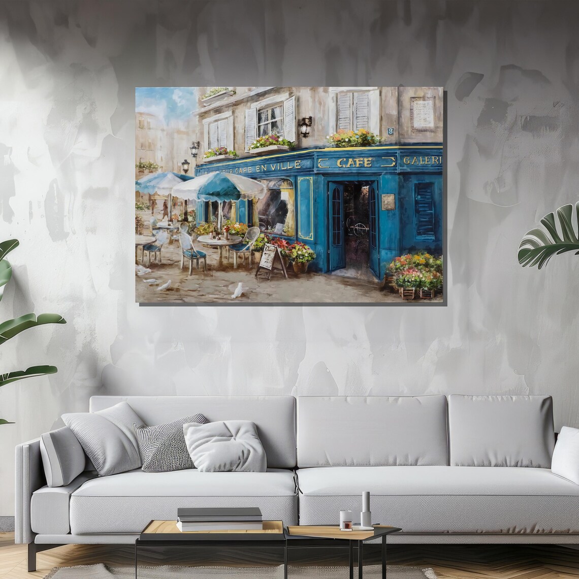 Charming French Cafe, Parisian Street Art Print - Image 2
