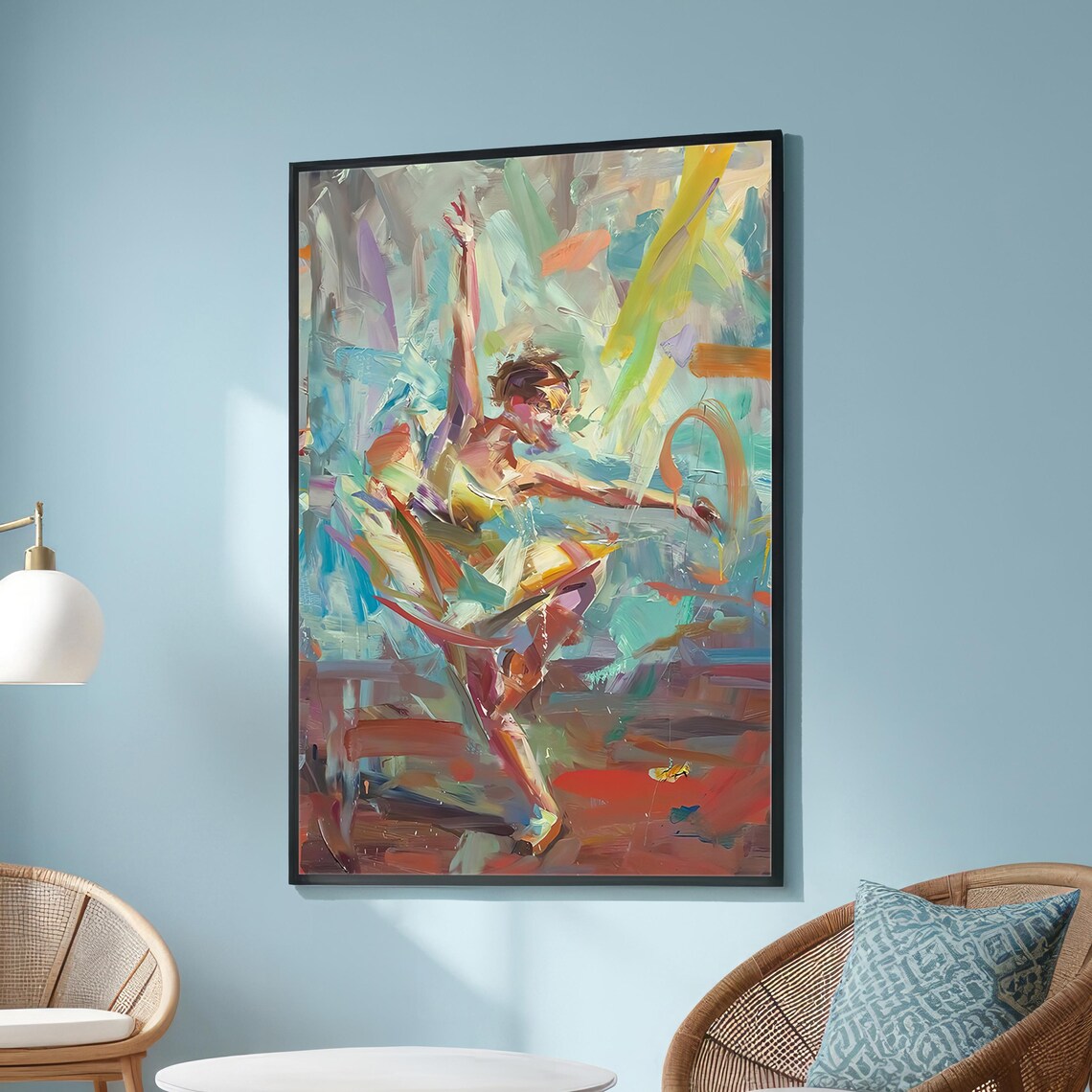 Abstract Dancer, Dynamic Expressive Wall Art Print