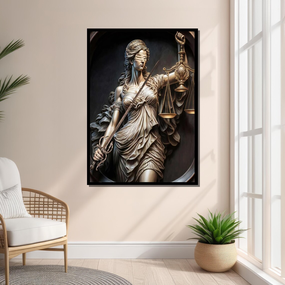 Lady Justice Art Print, Classical Legal Wall Art - Image 4