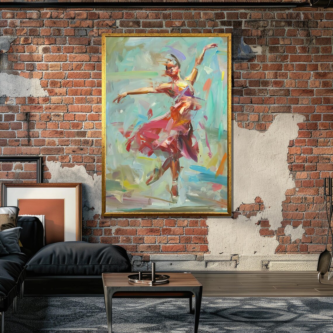 Abstract Ballerina, Modern Impressionist Ballet Decor - Image 5