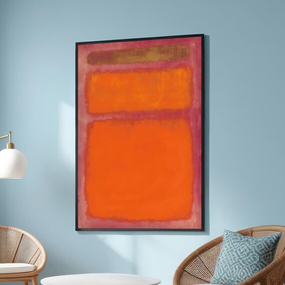Mark Rothko Style Magenta Orange Color Field Abstract Art Poster