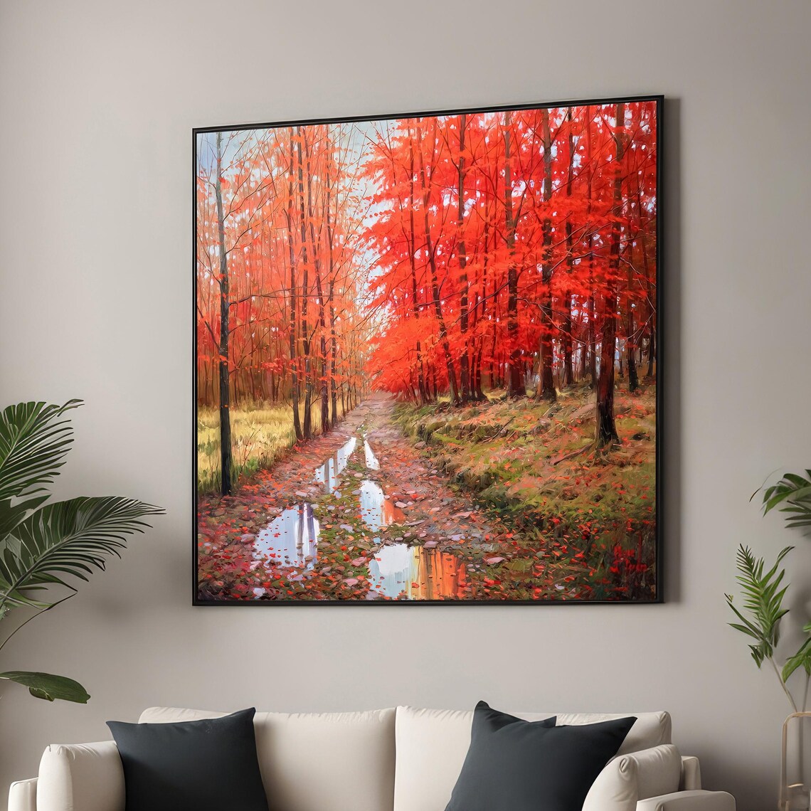 Autumn Forest Path, Peaceful Nature Landscape