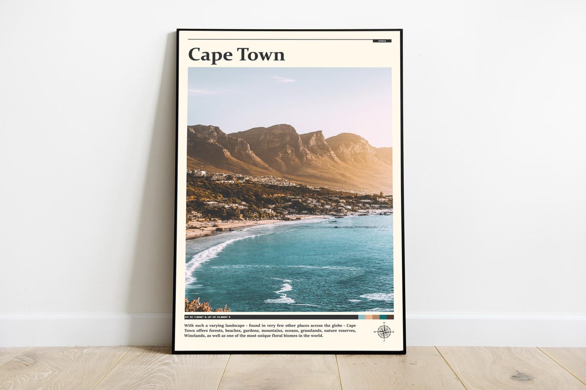 Cape Town Print Cape Town Wall Art South Africa Poster South Africa Photo South Africa Poster Print Africa Wall Decor