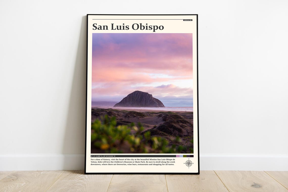 Travel Photography San Luis Obispo Print San Luis Obispo Wall Art San Luis Obispo Poster San Luis Obispo Photo California Decor