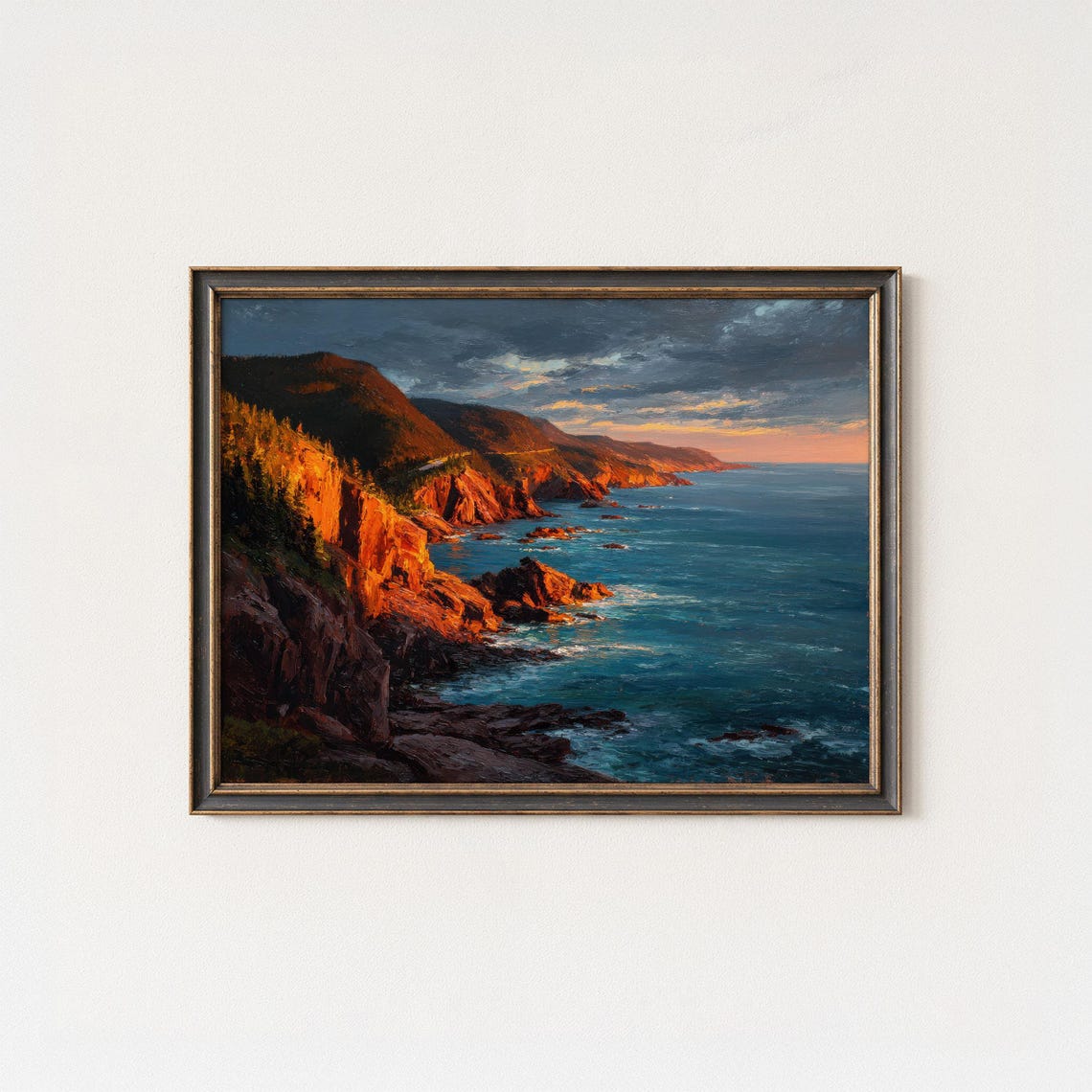 Cabot Trail Sunset Seascape Art Nova Scotia Ocean View Print