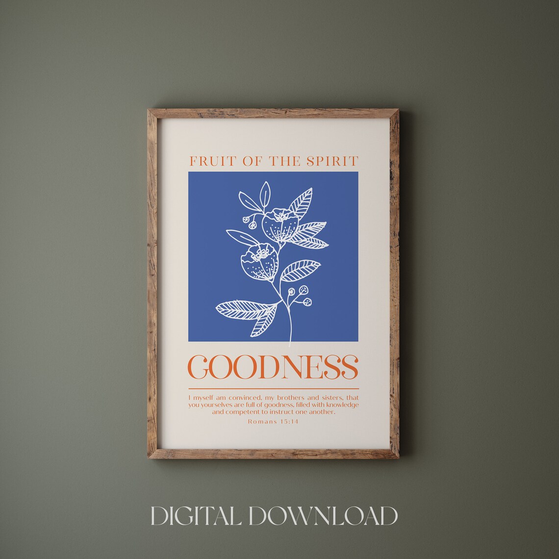 Fruit of the Spirit Goodness Romans 15:14 Botanical Art Print