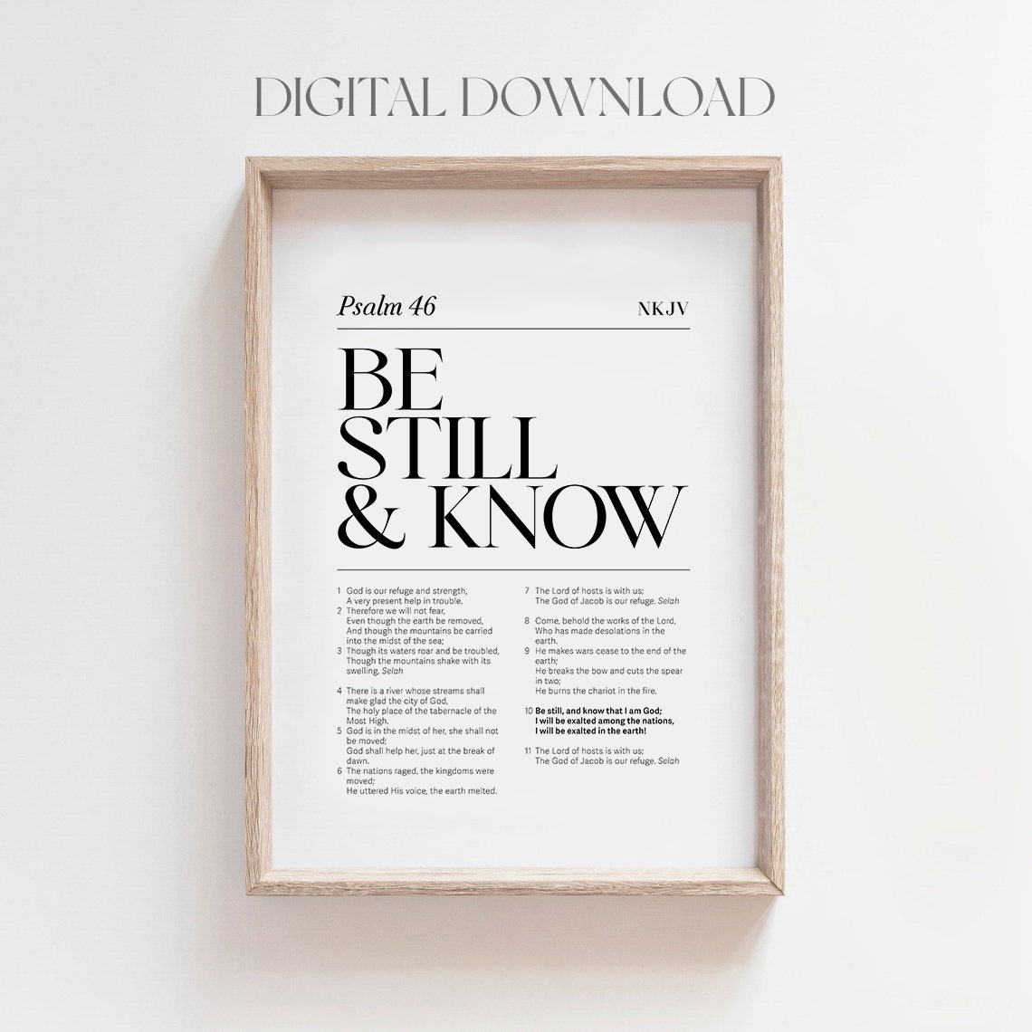 Psalm 46 Be Still And Know Christian Art Print - Image 2