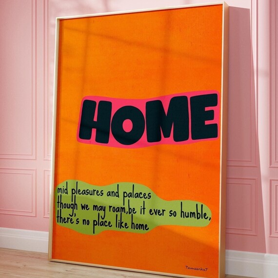 Retro Home Abstract Uplifting Quote Poster Print