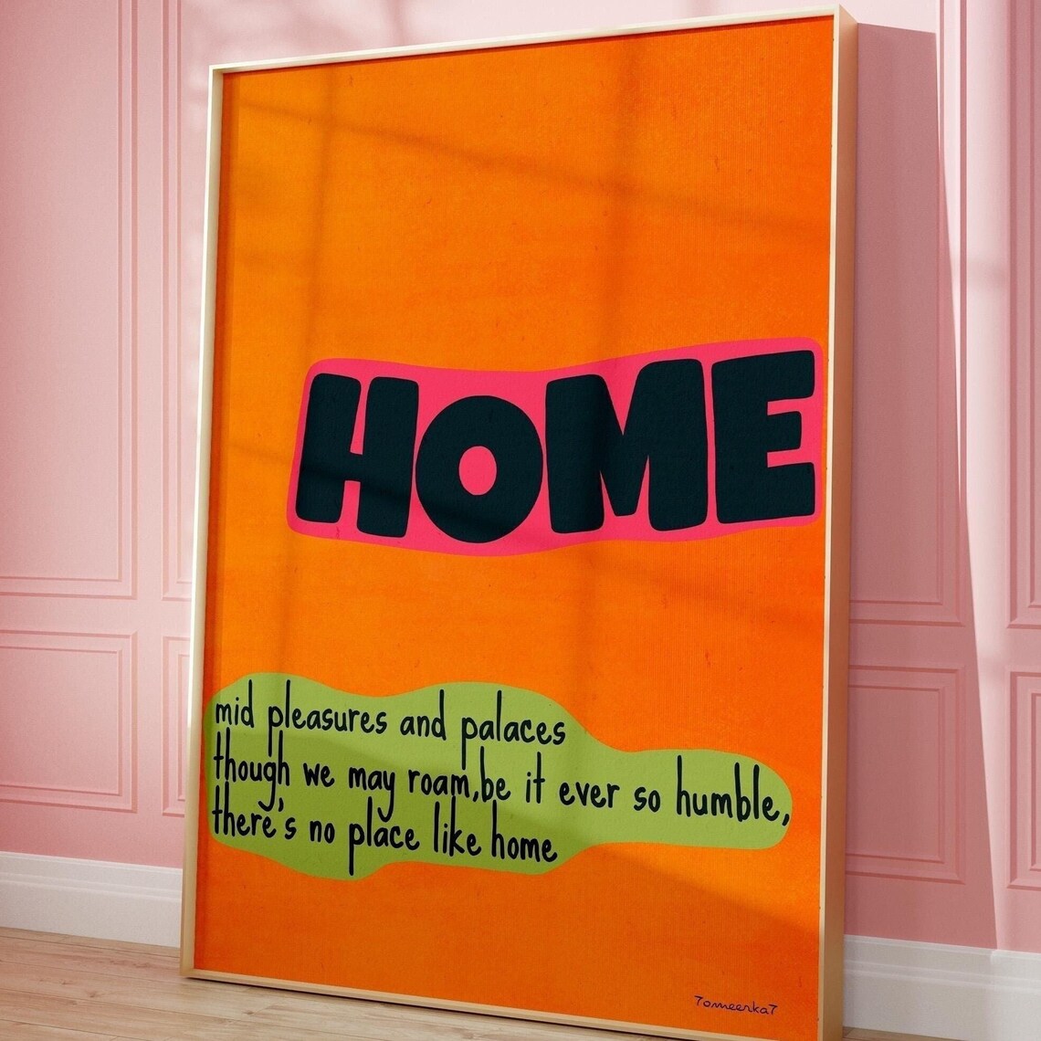 Retro Home Abstract Uplifting Quote Poster Print