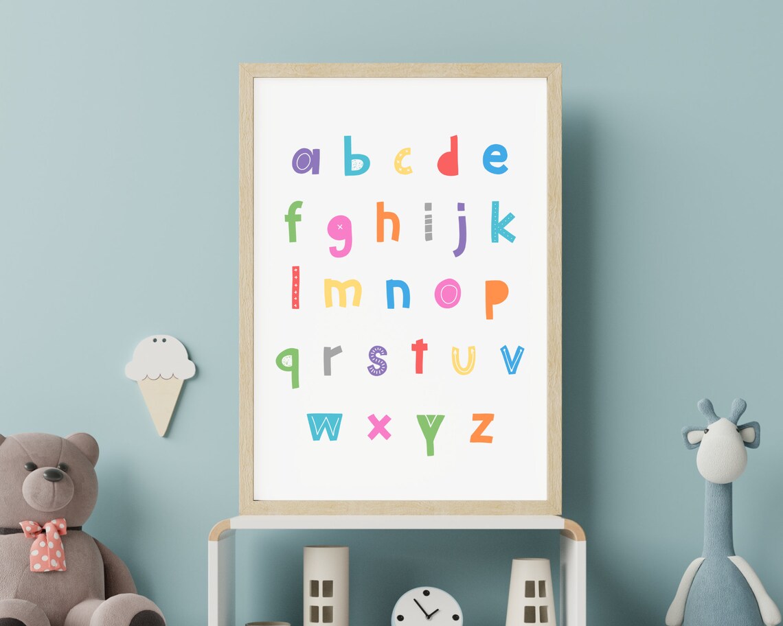 Colorful ABC Alphabet Nursery Typography Art Print - Image 3