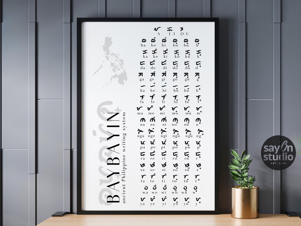Baybayin Ancient Filipino Script, Philippine Art Print - Image 2