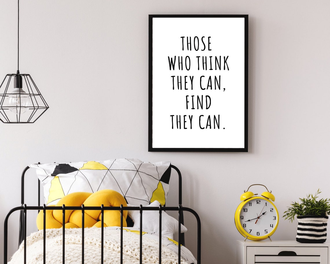 Those Who Think They Can Find They Can Hand Lettered Quote Poster - Image 4