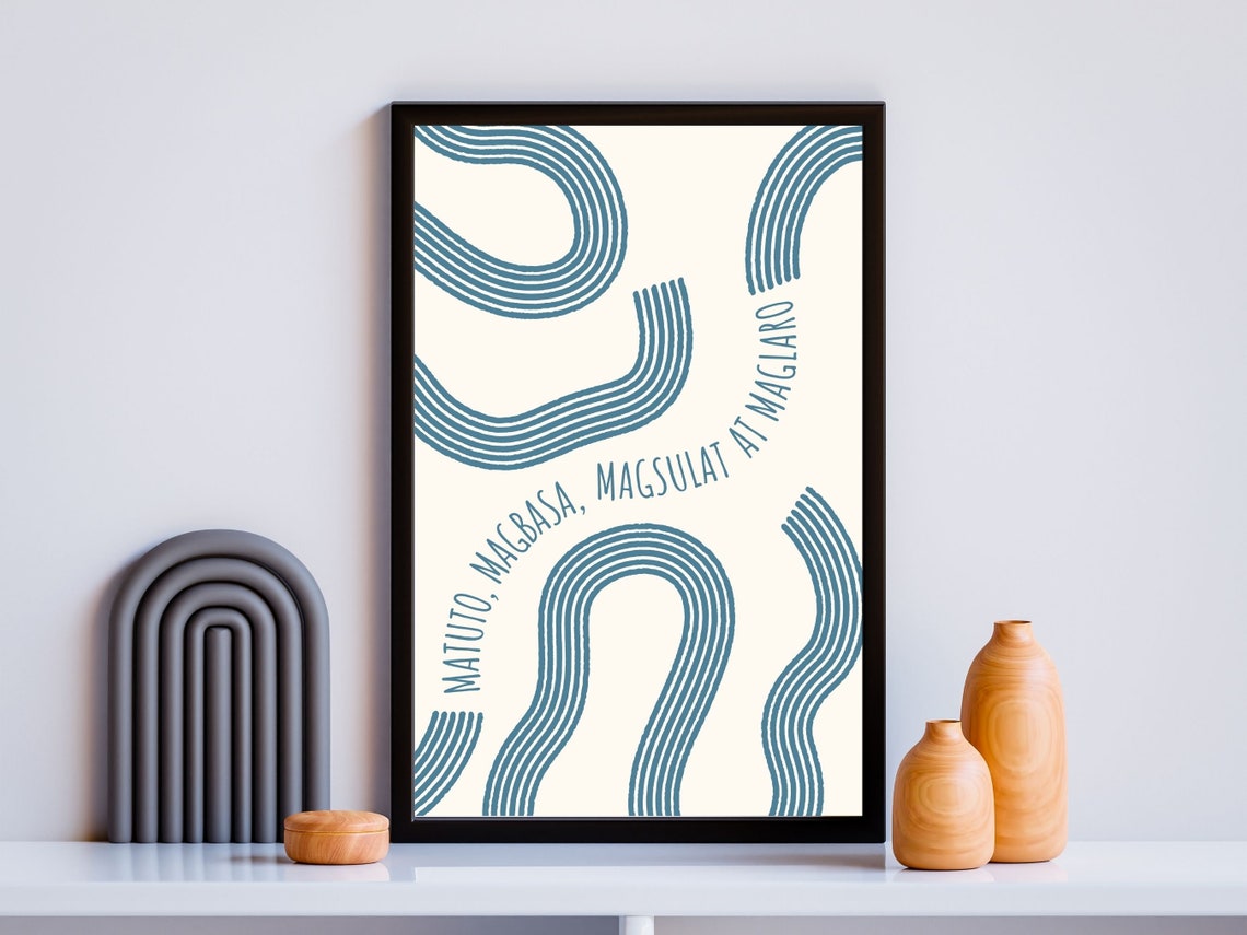 Cute Artwork For Filipino Kids Bedroom Wall Art Learn Read Write And Play In Tagalog Language Abstract Poster - Image 2