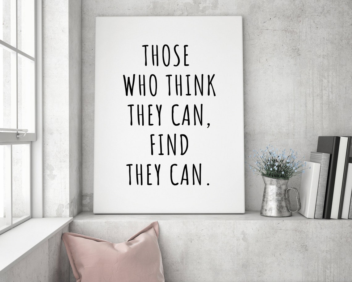 Those Who Think They Can Find They Can Hand Lettered Quote Poster - Image 2