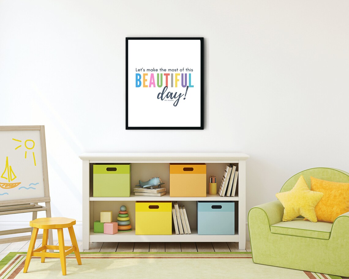 Mr Rogers Quote, Classroom Inspirational Art Print - Image 2