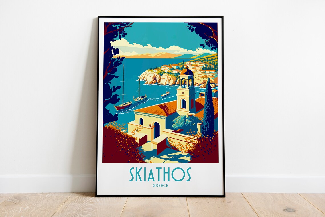 Skiathos Greece Home Decoration Travel Poster
