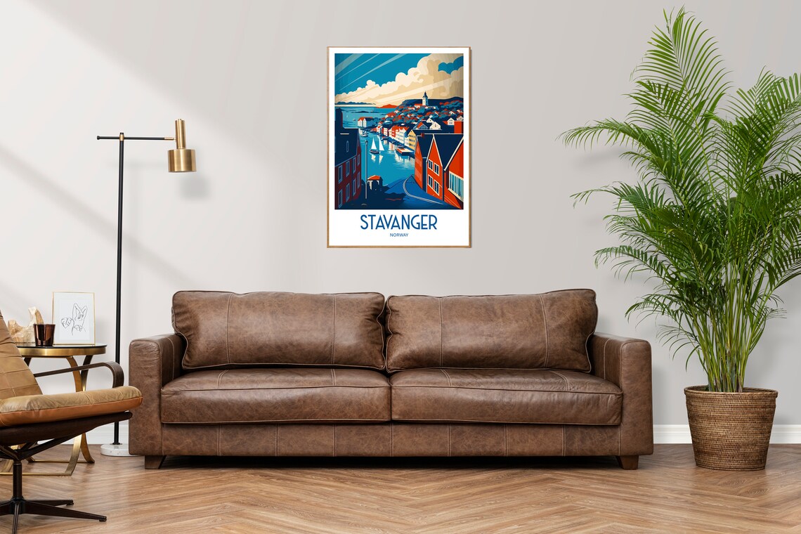 Stavanger Norway Travel Poster, Scenic Wall Art - Image 2