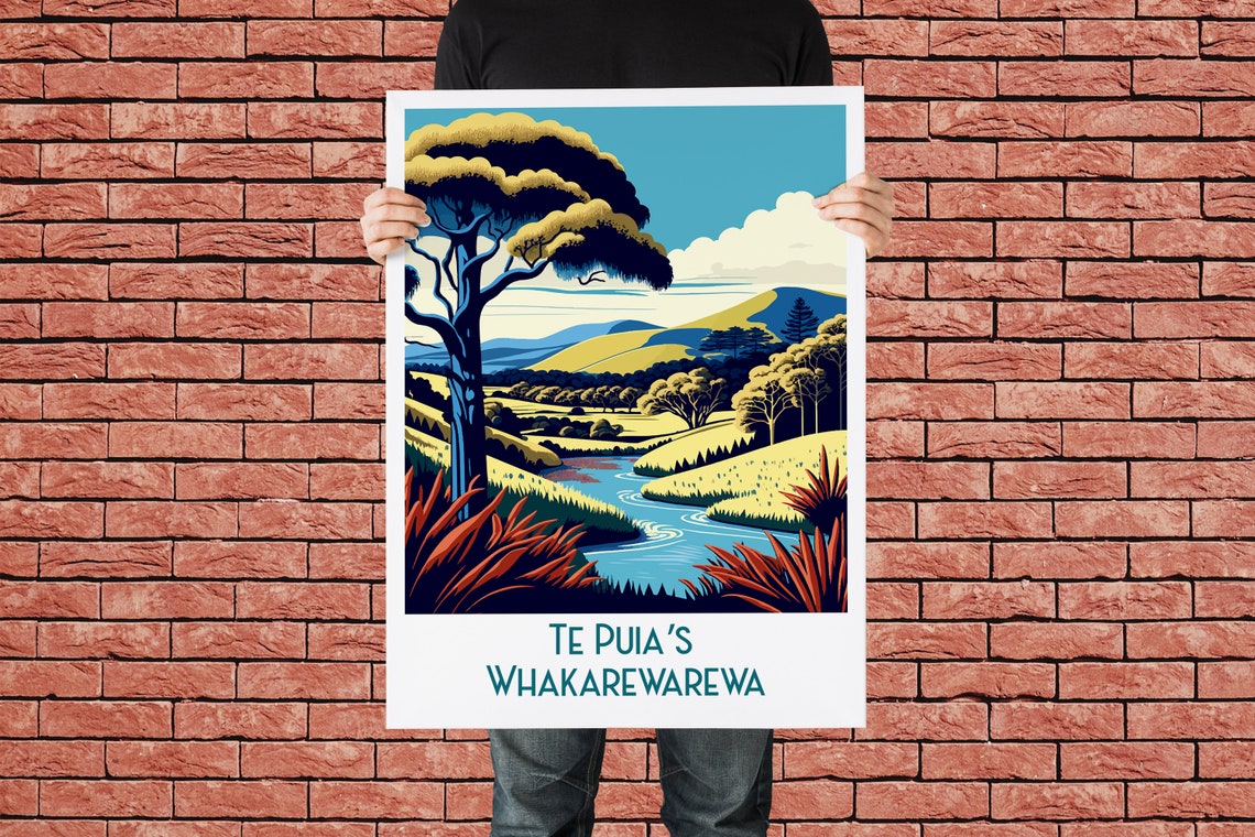 Te Puias Whakarewarewa Print New Zealand Home Decor Landscape Art Te Puias Whakarewarewa Wall Art For New Zealand Enthusiast Gift Wall Art - Image 2