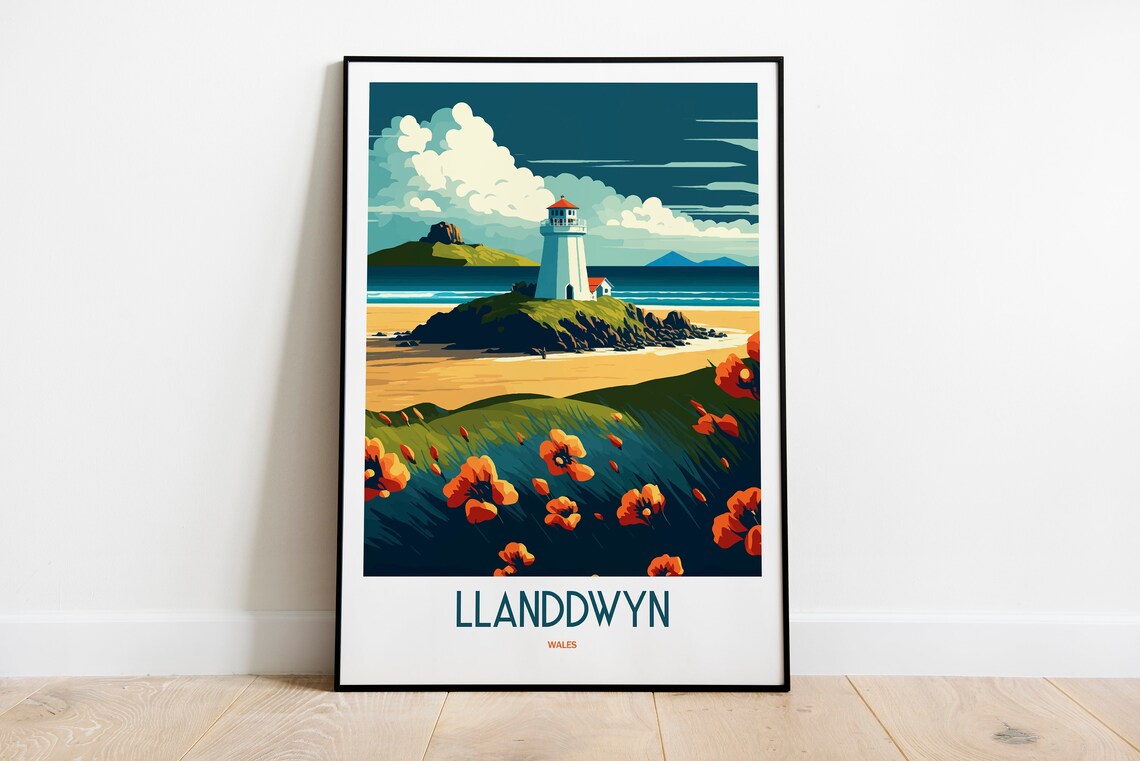Anglesey Llanddwyn Island Wales Travel Poster