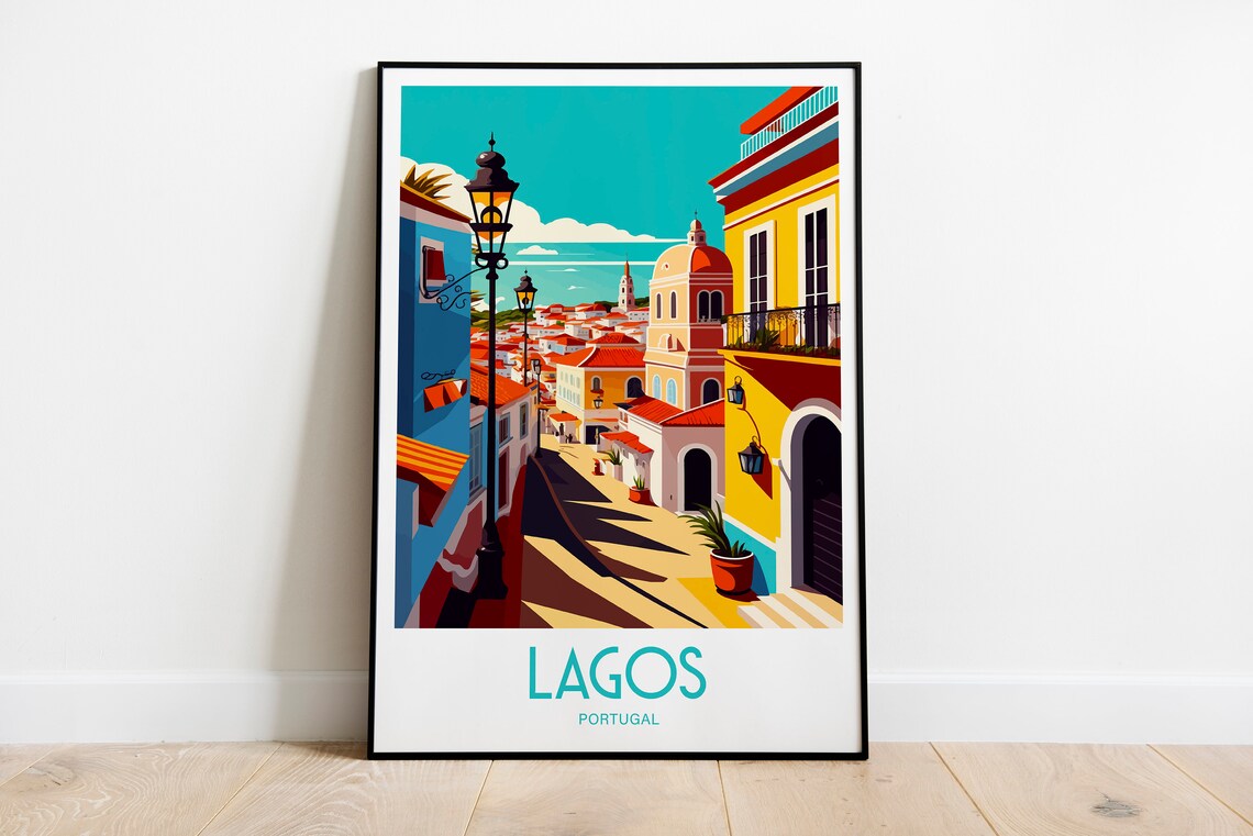 Lagos Portugal Travel Poster, City Wall Art