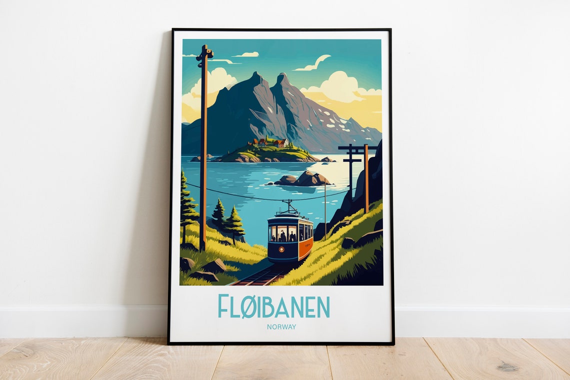 Flibanen Travel Print Wall Art Flibanen Norway Wall Hanging Home Decoration Flibanen Gift Art Lovers Wall Art Print Flibanen Art Scenic