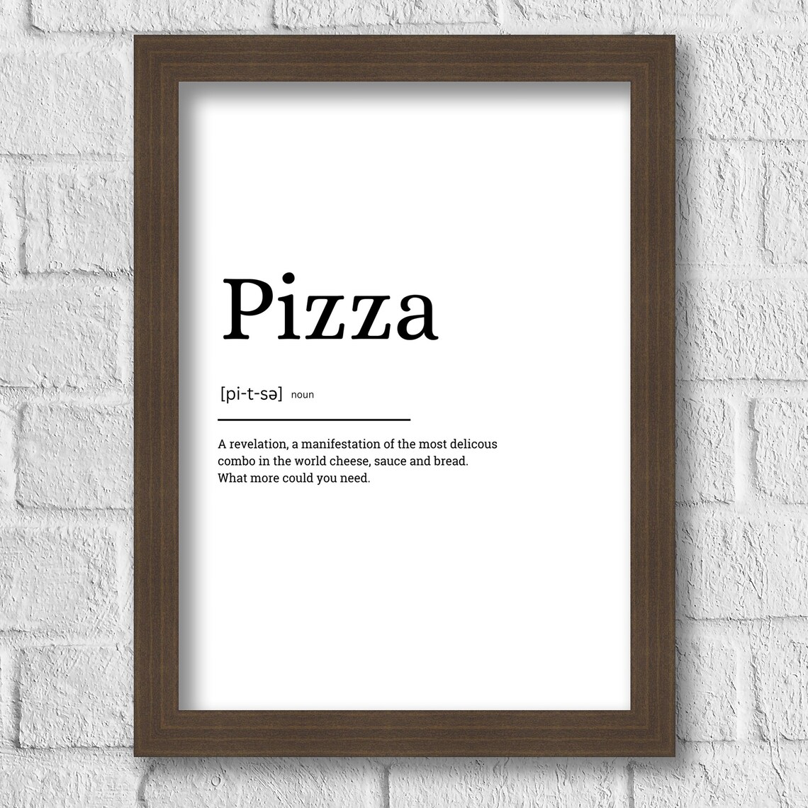 Pizza Definition Minimalist Art Print, Modern - Image 3