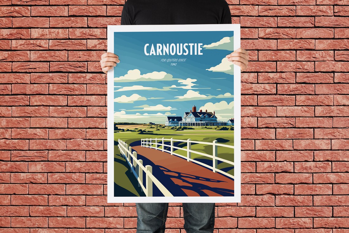 Carnoustie Golf Travel Poster, Scotland Landmark - Image 4