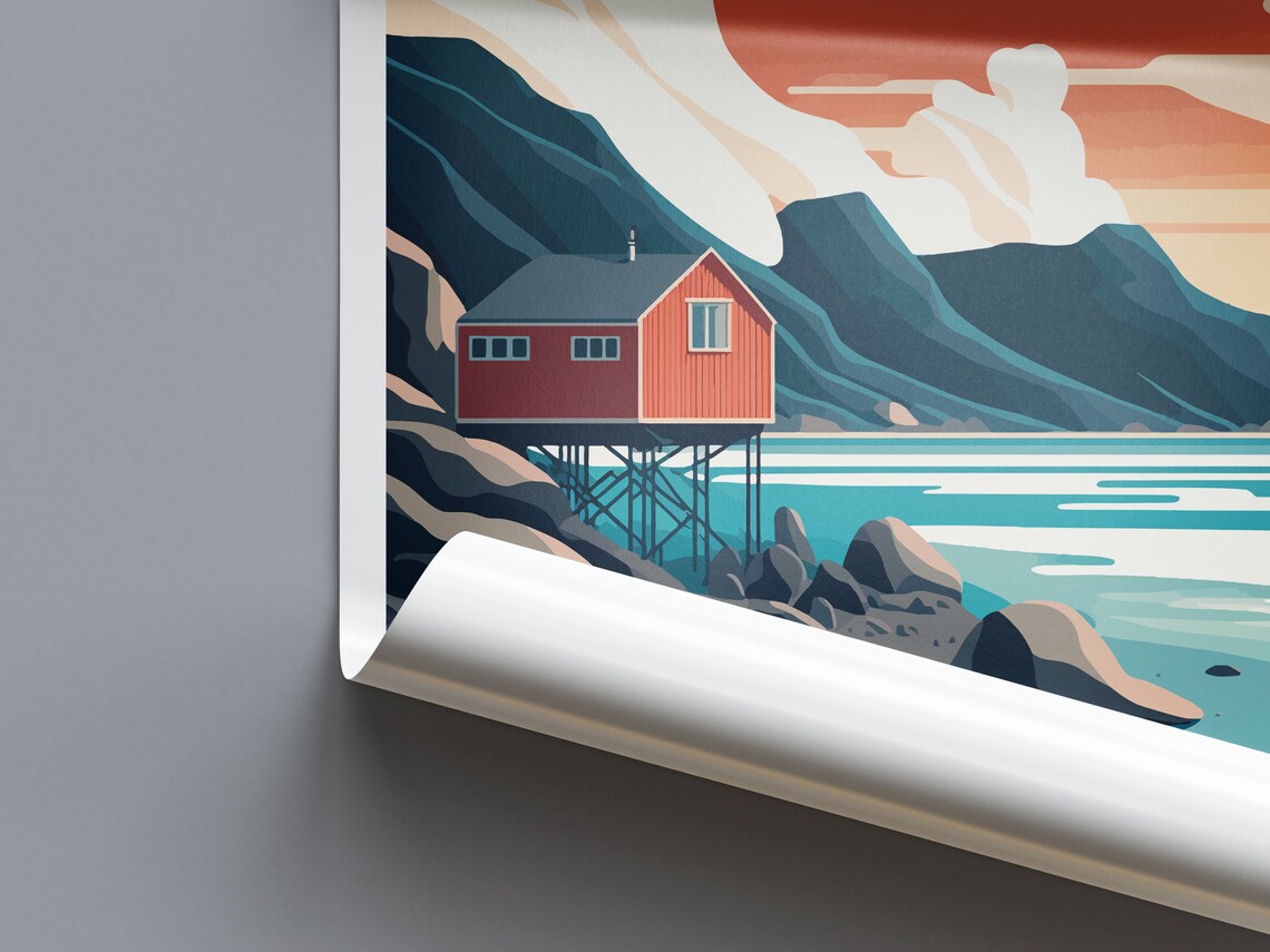 Iceland Reykjavik Travel Poster, Europe Wall Art - Image 4