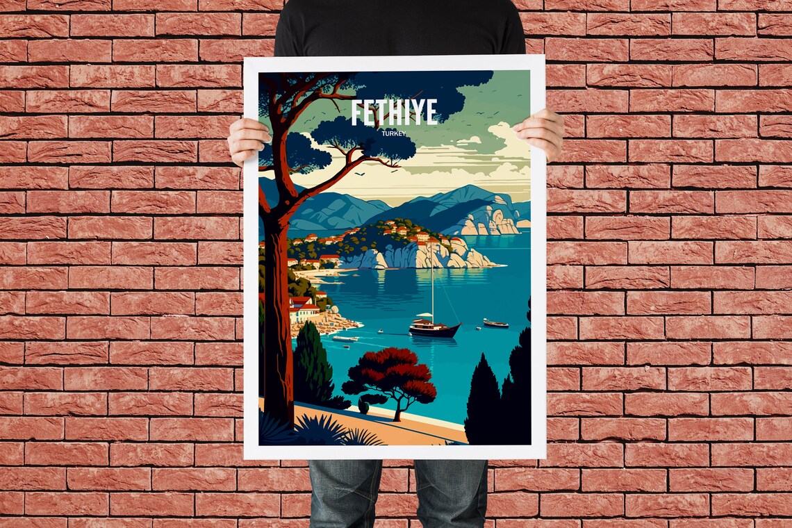 Fethiye Turkey Travel Poster, Scenic Destination Print - Image 4
