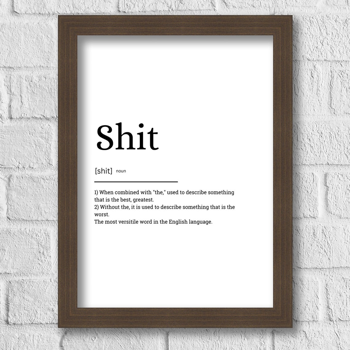 Funny Swear Word Dictionary Definition Quote Minimalist Poster - Image 2
