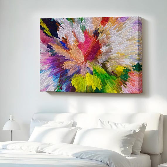 Abstract Artistic Oil Painting Look Decorative Canvas Wall Art Print Large Framed