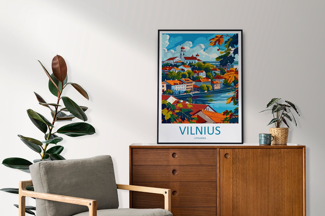 Vilnius Travel Poster, Europe Wall Art Print - Image 2