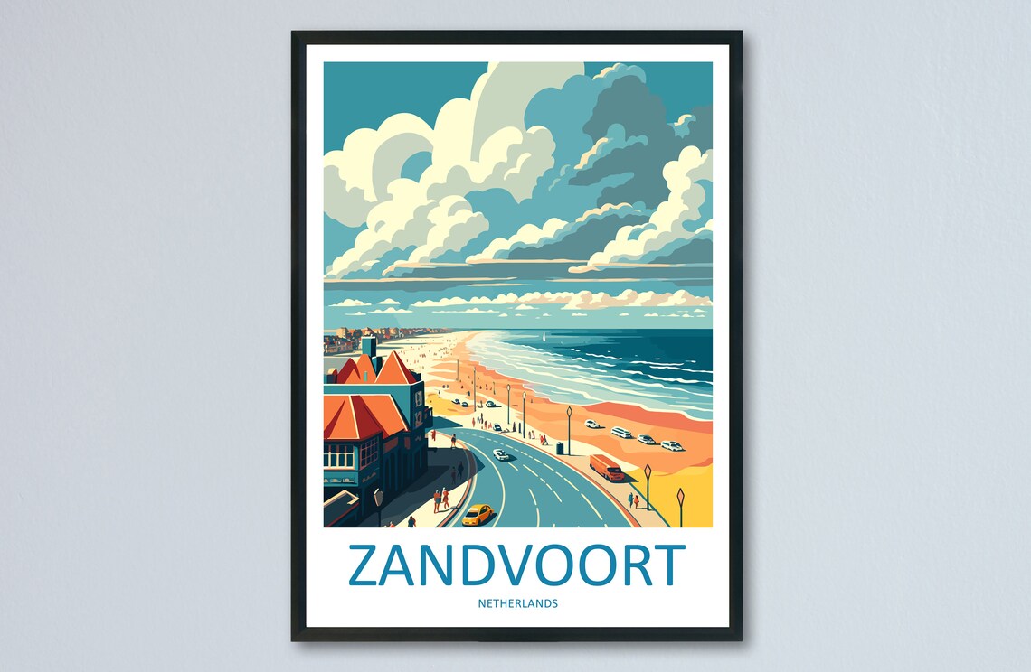 Zandvoort Travel Poster, Home Decoration