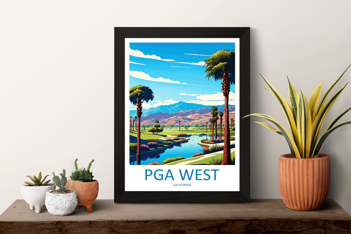 PGA West Travel Poster, California Golf Club Artwork - Image 3