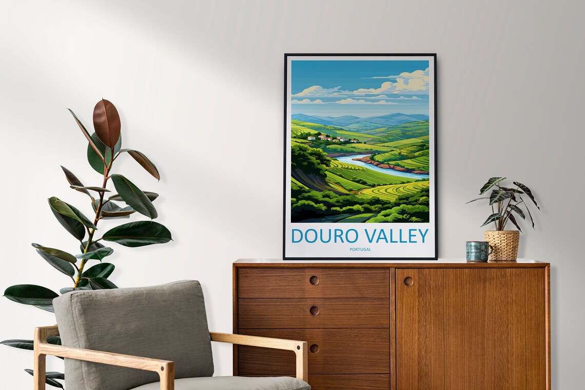 Douro Valley Travel Poster, Portugal Wall Art - Image 2